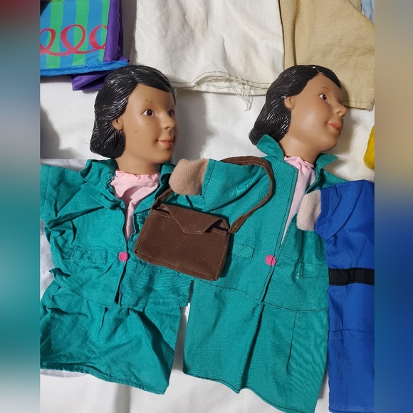 : 11pc Vintage Learning Resources hand puppets and pappa geppetto fabric stage - Picture 13 of 16